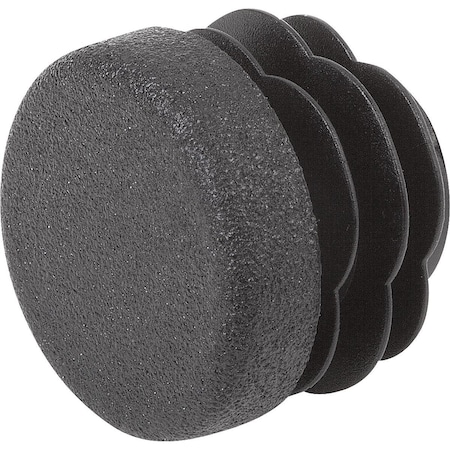 Kipp Plug For Rnd. Tubes D=18, Polythene Black K0494.018150